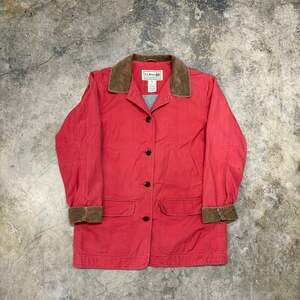 Vintage L.L. Bean Adirondack Barn Red Jacket Corduroy Collar and Lining Size M